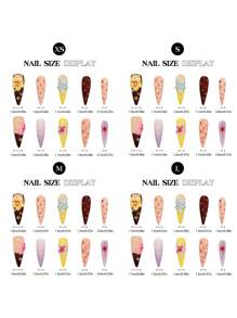 10pcs Hawaiian Dopamine 3D Devil Flower Handmade Acrylic Press On Nails, Colorful Summer Nails Extra Long Stiletto Pointed Fake Nails, Full Coverage French Tip Nails With Jelly Glue And Nail File, DIY Nail Art Supplies