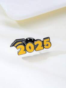 1pc 2025 Doctoral Graduation Cap Brooch, Student Achievement Perfect Score Memorial Gift - 2025 Doctoral Hat - View 2