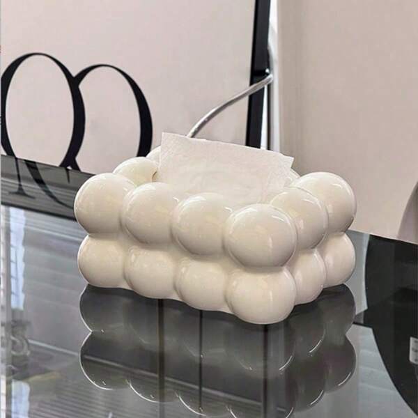 1 Stück Kunststoff Taschentuchbox, leicht luxuriöse kreative einfarbige Taschentuchbox, geeignet für Schlafzimmer, Wohnzimmer und Auto, Heimdekoration, Badezimmer Organizer Badezimmer Deko Sommer Schulanfang