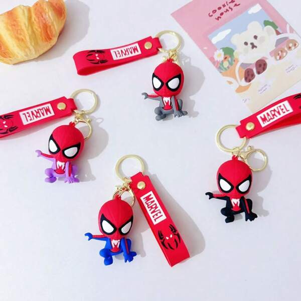 Disney Cartoon Spider-Man Keychain Pendant, Cute Figure Doll Charm For Backpack, Car Keys, Birthday Gift