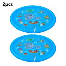 39-Inch Inflatable Water Mat With Sprinkler | Water Play Mat With Spraying Device, Suitable For Children Aged 3-7 | Summer Water Play Toy For Toddlers - Multicolor - View 9