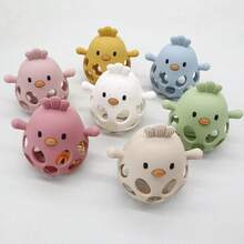 1pc Silicone Hollow Chicken Baby Teething Toy - Multicolor - View 2