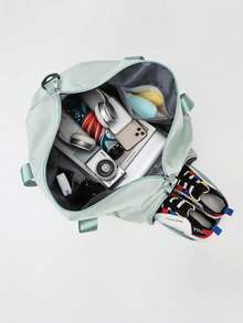 1pc Personalized Customized Name Sports Fitness Bag, Wet And Dry Separation Gym Training Bag, Large Capacity Swim Travel Handbag, Water-Resistant Short-Distance Travel Luggage Bag, Fitness Yoga Storage Bag, Suitable For Daily Use And Can Be Given As Gifts For Family, Friends, Girlfriends, Christmas, Easter, Spring Festival, Mother's Day, Father's Day, Women's Day, Valentine's Day, Teacher's Day, Nurse's Day, Birthday - Multicolor - View 2