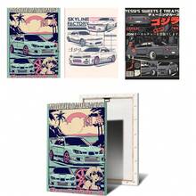 1 pièce Affiche murale sans cadre 1 pièce Affiche Rétro de voiture JDM cool, impression rétro sur papier imperméable de haute qualité, autocollant pour décoration murale de la maison, style moderne vintage avec ou sans cadre - Multicolore - Voir 26