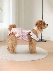 Cute Ruffle Design Dog Physiological Pants, Dog Diapers / Sanitary Menstrual Pants - Yellow - View 4