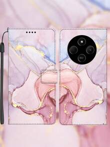 Suitable For Honor, Wallet Card Slot Phone Case, Faux PU Leather, Rock Texture Painted Pattern, Stand Function, Gift With Lanyard Waterproof Shockproof Anti-Fall Scratch Resistant,International Version, Not The Domestic Version - Multicolor - View 1