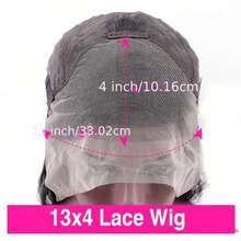 Glueless Wigs Human Hair Bob Straight Human Hair Lace Front Wigs For Beginners 100% Glueless Wigs 13x4 Lace Closure Human Hair Wig For Women Pre Cut Lace Natural Color 200% Density - Natural Black - 查看 6