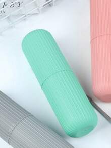 1pc Portable Travel Toothbrush Case With Toothpaste Holder - Compact, Hygienic, Durable - Perfect For Camping And Traveling, Easy To Carry Travel Must Have The Design - Multicolor - View 14