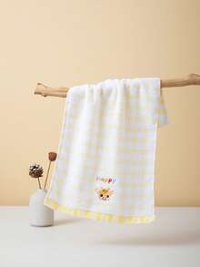 1/2/4/6 piezas Toalla pequeña con patrones bordados de animales como panda, jirafa, elefante, de 22,5 x 44 cm, colores aleatorios, absorbente y de secado rápido, adecuada para baño, escuela, etc.