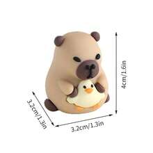1pc Soft Rubber Kapi Bala Creative Shaped Pencil Sharpener, Cute Cartoon Silicone Pencil Sharpener - Multicolor - View 7