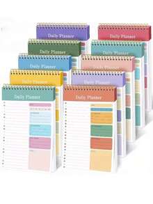 150pcsA To-Do List With Date Noted, Notebook, Spiral Notepad, Daily Plan, Hourly Scheduling Notebook, School Supplies, Stationery,Back To School