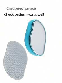 1个水晶脱毛器，男女通用，四季皆宜，无痛脱毛，便携温和，轻柔去角质，神奇脱毛工具，可重复使用，适用于腿部、手臂、背部、身体及其他部位。