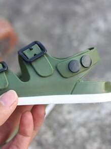 2025 Summer European And American Double Buckle Thick Sole Sandals, Boys Anti-Slip Casual Shoes Beach Shoes, Toddler & Little Kid Sizes