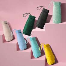1pc 17cm Mini Pocket Folding Umbrella, Lightweight Windproof, Sun And Rain Dual Use, Travel Sun Umbrella, Multiple Colors Available - Multicolor - View 11