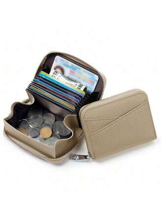 Damen Portemonnaies kurz RFID Diebstahlschutz Reißverschluss Geldbörse Mode PU Leder Geldbörsen Großer Stauraum Geldbeutel Münzbörse für Damen Portemonnaie Mini Portemonnaie Geldbörse Kartenetui Geldbörse Schlüsselanhänger