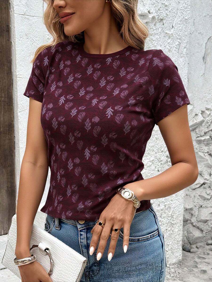 Women T-Shirts - Wine - View 1