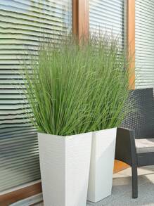 Artificial Plants Onion Grass Outdoor Artificial Tall Grass Tall Fake Shrubs Wheat Grass UV Resistant Greenery Stems Faux Bushes Plant For Indoor Outdoor Garden Office Home Decor,Outdoor Fake Grass, Green Leafy Decorations,Wedding Decor Grass