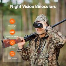 GTMEDIA N4 Night Vision Binoculars 300m Range, 5X Zoom, 1080P HD Video, Rechargeable Battery, 7-Level Infrared Adjustable For Outdoor Hunting & Wildlife Observation - Black - View 6