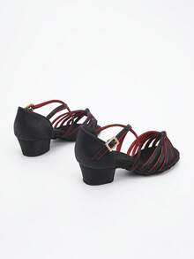 1 Pair New Fashion Classic Low Heel Soft Bottom Latin Dance Shoes For Girls And Children