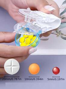 1-5 piezas Sacador de pastillas portátil con caja de medicamentos, abridor de pastillas para blíster, sacador de pastillas portátil, abridor de pastillas, accesorios domésticos, asistencia para tabletas y pastillas, nuevo diseño de dispensador de pastillas, muy adecuado para personas con manicura y artritis (también se vende en 10/15/20 piezas)