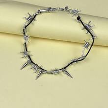 Hip Hop Gothic Thorn Thorn Neck Chain, Willow Ding Decorative Metal Necklace, Unisex Exquisite Gift, Punk Death Rock Metal Music, Niche Accessory, Metal Necklace - Necklace - View 3