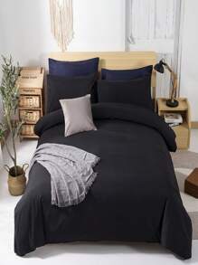 CNZB-Set de husă de pilotă cu 3 piese, culoare uni, 1 husă de pilotă și 2 fețe de pernă, inserția de pernă nu este inclusă, set de lenjerie de pat din material textil roz, pentru dormitor, 135 * 200 cm, 200 * 200 cm, 220 * 240 cm