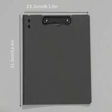 剪贴板文件夹，A4 可折叠剪贴板，带水平和垂直双金属夹，360 度可折叠活页夹剪贴板，带笔筒，文件封面文件夹剪贴板