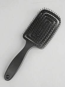 1件装蓬松高颅梳发饰女士长发造型按摩经络家用空心肋骨梳