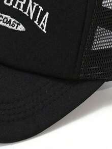 1pc Unisex Black Breathable Sponge Couple Baseball Cap, Suitable For Daily Outdoor Sports And Holiday Gifts - Sponge Black - View 5