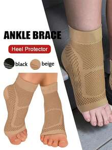 1pc Women Sports Ankle Support Compression Sock, Foot Arch Plantar Fasciitis Ankle Sleeve Swollen Ankle Protector, Suitable For Daily Wear