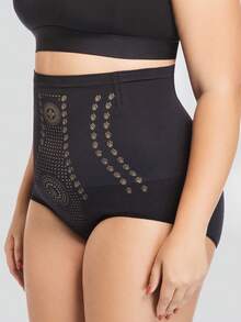 FLARIXA 加大码收腹内裤高腰收腹塑身衣无缝产后束腰内裤女士提臀塑身裤 - 黑色 - 查看 8