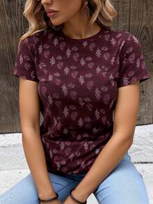 Women T-Shirts - Wine - View 5