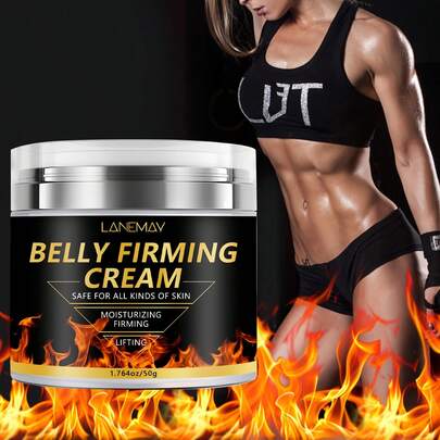 Belly Massage Cream - Infused With Coconut Oil And Shea Butter, Firms Skin, Suitable For Abdomen, Thighs And Buttocks, Moisturizing And Nourishing