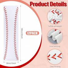 24 Pcs Sport Party Favors Include 12 Pcs 20 Oz Plastic Soccer Football Basketball Water Bottles Bulk 12 Pcs 40x12 Softball Baseball Cooling Towels For Soccer Sport Team Gift Baseball - Black,White - View 3