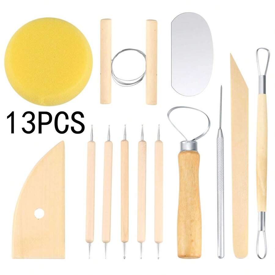 13pcs Ceramic Art Tools Set, Clay DIY Handcraft Tools - Pottery Tools 13-piece Set - View 1