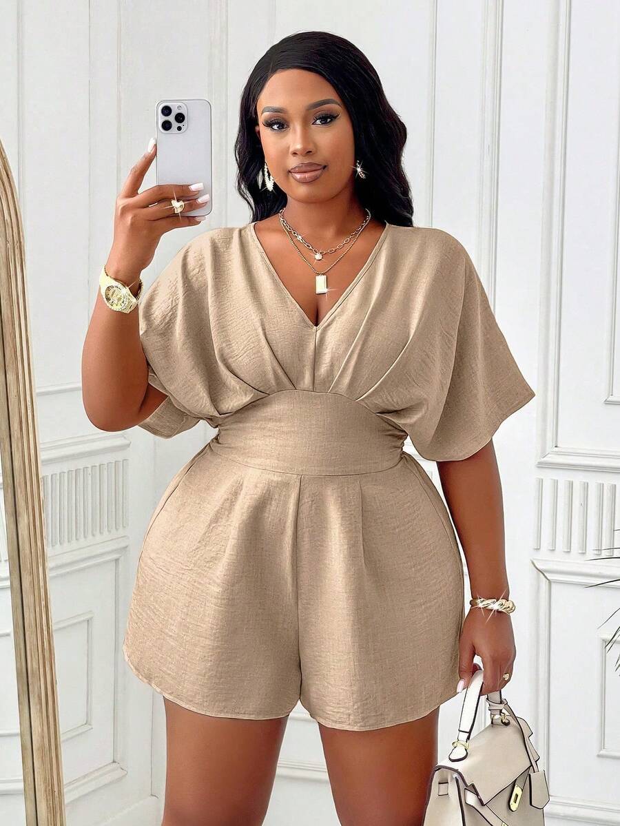 加大码蝙蝠袖褶皱连体衣，假期情人节爱/爱人心 XOXO/亲吻拥抱和亲吻成为我的宝贝/婴儿吻/唇心丘比特/天使