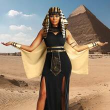 Morph Costumes Feel Like Royalty Women's Cleopatra Costume - Elegant Egyptian Fancy Dress With Accessories For Halloween & Themed Events - Black - View 6