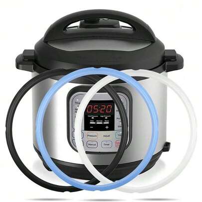 1 件适用于 6 夸脱 InstaPot 的密封圈 - 适用于 6 夸脱 IP 可编程压力锅的替换硅胶垫圈密封圈 - Insta-Pot 橡胶替换件和 Insta Pot 配件适用于 5QT 和 6QT 型号