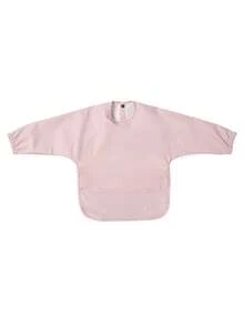 1pc Soft PU Long-Sleeved Waterproof Feeding Bib, Baby Bibs Plain Color, Long Sleeve Feeding Bib, Reverse Wear, Solid Color, Smock For Baby And Toddler Bib Suit