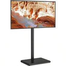 TV Floor Stand For 32 To 55 Inch TVs - Tall, Adjustable Swivel Stand, Max VESA 400x400mm, 40kg - Black - View 1