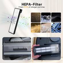 19-Pack Replacement Parts Kit For Eufy X10 Pro Omni Robot Vacuum – Includes Roller Brush, Side Brushes, Washable Filters, Mop Cloths, Dust Bags, Screwdriver & Cleaning Brush - Multicolor - View 2