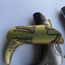 1pc Fashionable Silver Cowboy Boot Shaped Bic J6 Lighter Cover - Perfect For Parties And Daily Use