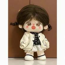 3 件/套 20 厘米娃娃衣服，第 4 秋季系列，可爱甜美毛绒娃娃服装套装（外套 + 上衣 + 小碎花裙），适合作为学校、毕业典礼、派对、生日礼物（不含娃娃） - 彩色 - 查看 1