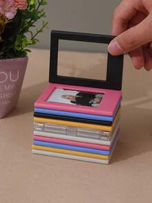 1/4/6/10/20pcs Multi-Color 3-Inch Magnetic Plastic Photo Frames, Magnetic Fridge Stickers For Instant Camera Photos And Mini Cards Display, Personalized Home Fridge Decor, Gift For Friends - Multicolor - View 7