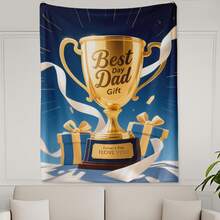 Fathers Day Trophy Gradient Wall Hanging Tapestry Blanket A Unique Decorative Piece For Living Room Bedroom Or Office Use Adding A Stylish And Sentimental Touch To Any Space A Thoughtful Gift For Dads Who Appreciate Handcrafted Artwork And Meaningful Designs In Home Decor - Multicolor - View 7