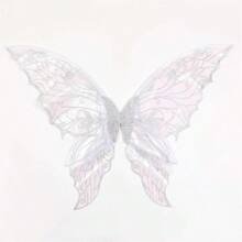 1 szt. Skrzydła wróżki, skrzydła motyla, rekwizyty do występów w kolejce, złote, srebrne, czarne, białe, różowe, zielone, niebieskie, fioletowe skrzydła, przebranie na imprezę świąteczną, maskaradę, skrzydła Kupidyna na Halloween.