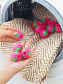 随机宠物毛发清洁球，洗衣球，防止缠结，去除绒毛，宠物毛发，污渍，适用于洗衣机，尼龙洗衣球