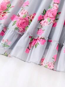 Bộ đồ lót gợi cảm 2 món - Bao gồm quần lọt khe cùng màu, viền bèo tinh tế và dây đeo có thể điều chỉnh, vừa vặn hoàn hảo - Họa tiết hoa rực rỡ, đồ ngủ quyến rũ dành cho nữ. - Xám - Xem 5