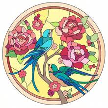 1pc 5D Diamond Painting Kit, Floral & Bird Window Design, Home Wall Decor, Suitable For Adult Beginners, DIY Handcraft Art To Relieve Anxiety & Stress, Best DIY Gift For Girlfriend/Mom!