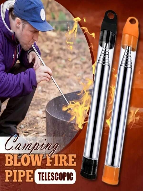 1 Stück ausziehbares Feuerstarter-Werkzeug aus Edelstahl für Outdoor Camping